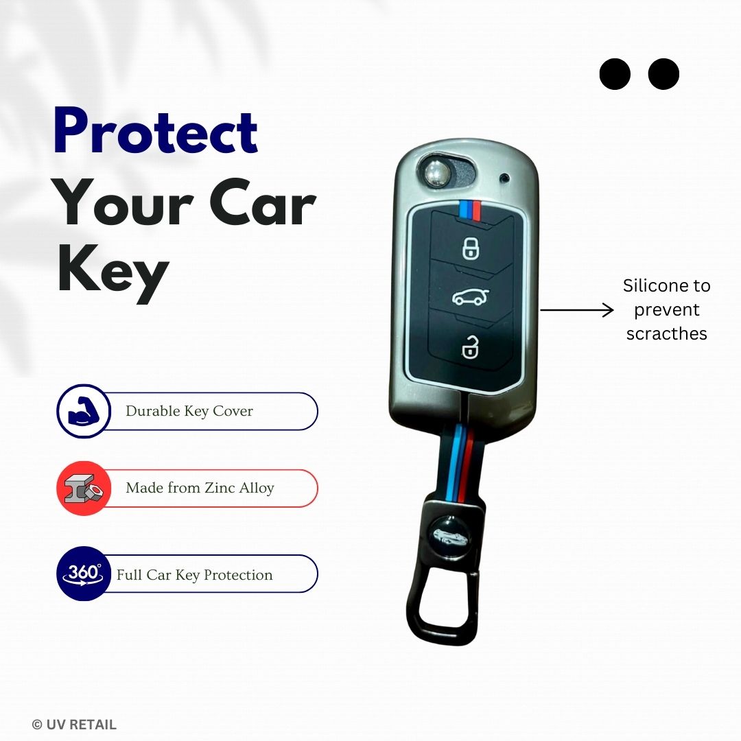 Mahindra 3 Button Flip Key Cover Compitable with Mahindra Scorpio Classic | Scorpio N, Marazzo | XUV 300, XUV 700 | XUV 400 EV | Bolero | Thar | TUV