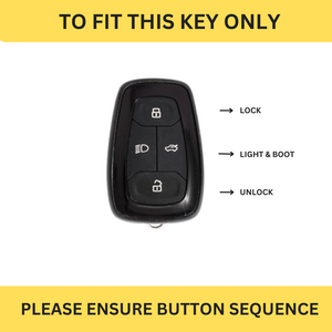 TATA 4 Button Metal Key Cover Compatible with Tata Nexon | Harrier | Safari | Altroz | Tigor | EV | Punch | Tiago EV