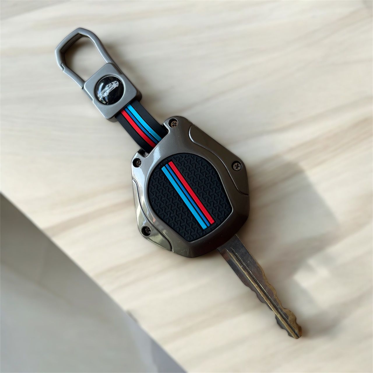 Maruti Suzuki Classic 2-Button Metal Key Cover for Brezza, Ertiga, S-Presso, Swift, SX4, DZire, Ignis, Alto, Celerio, Ciaz, S-Cross, Baleno & Ritz Compatible with 2021-2025 Models